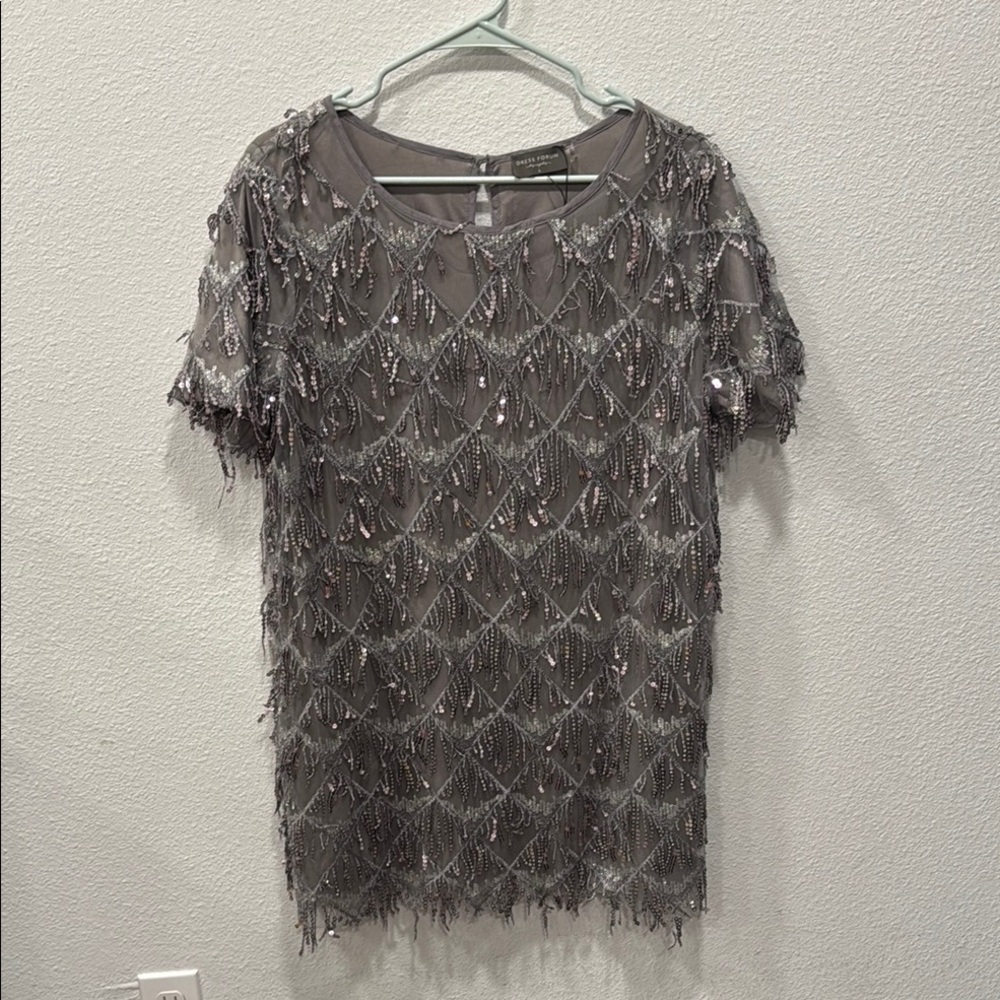 Dress Forum Gray Short Sleeve Dress